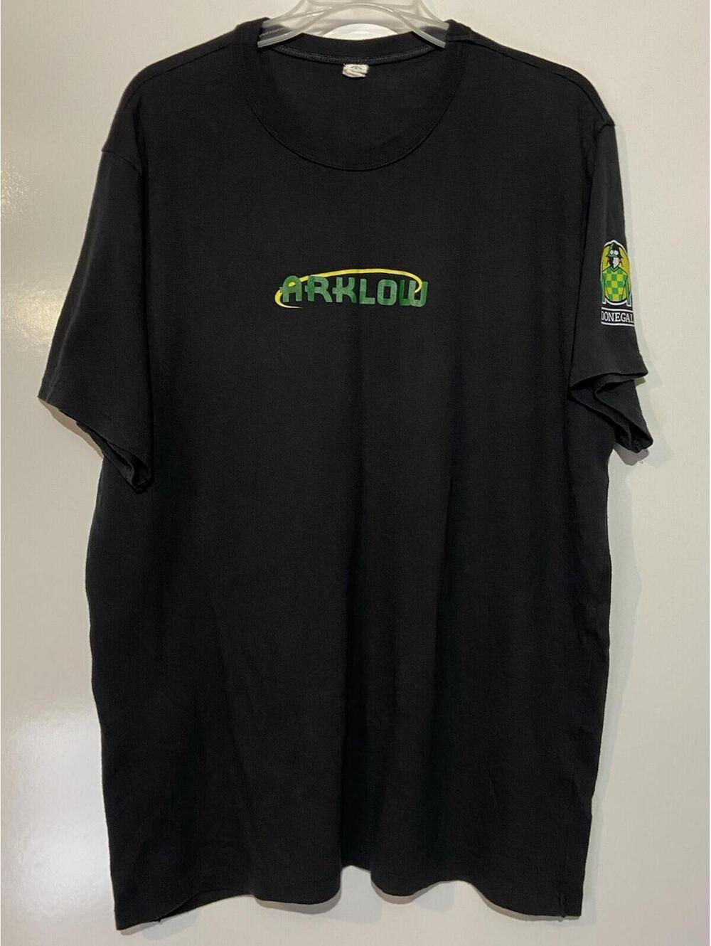 Mens VINTAGE Black Donegal Racing Single Stitch Shirt Sz XL